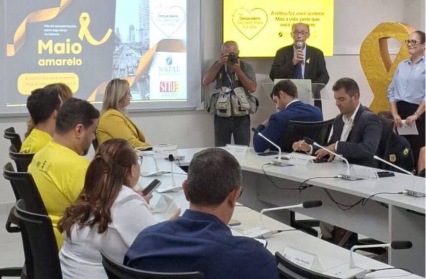 STTU inicia Maio Amarelo 2026 em Natal com agenda de atividades ao longo do mês