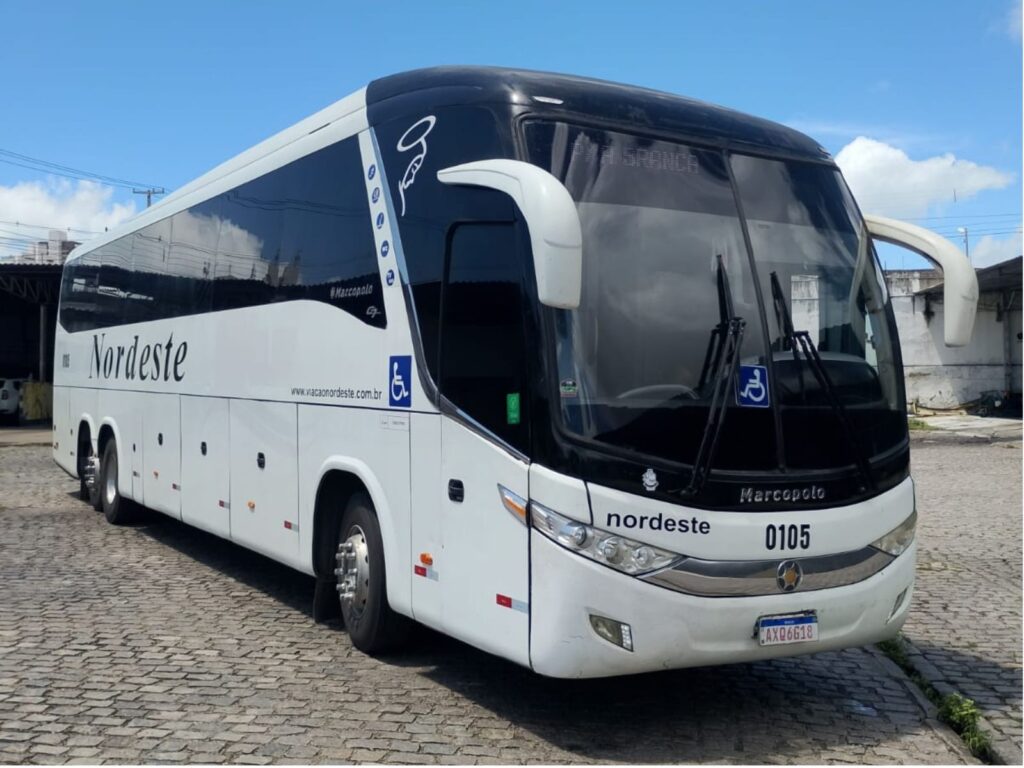 ‘Novo’ ônibus da Nordeste está emplacado em Alagoas e levanta questionamentos sobre fiscalização no RN