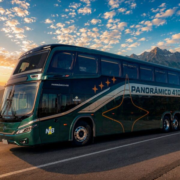 Busscar lança Panorâmico 410 NB1 com foco em eficiência operacional e tecnologia embarcada