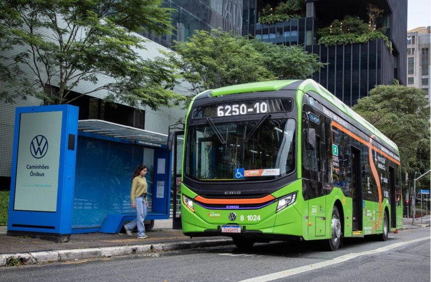 Ônibus elétrico da Volkswagen começa período de testes em Vitória