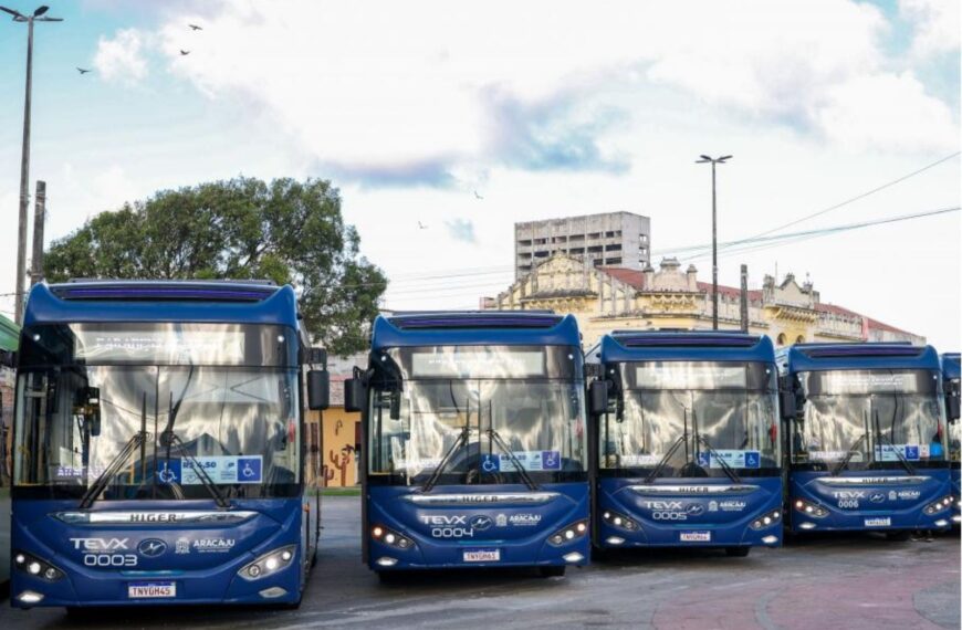 Aracaju amplia frota e coloca mais 15 ônibus elétricos em operação