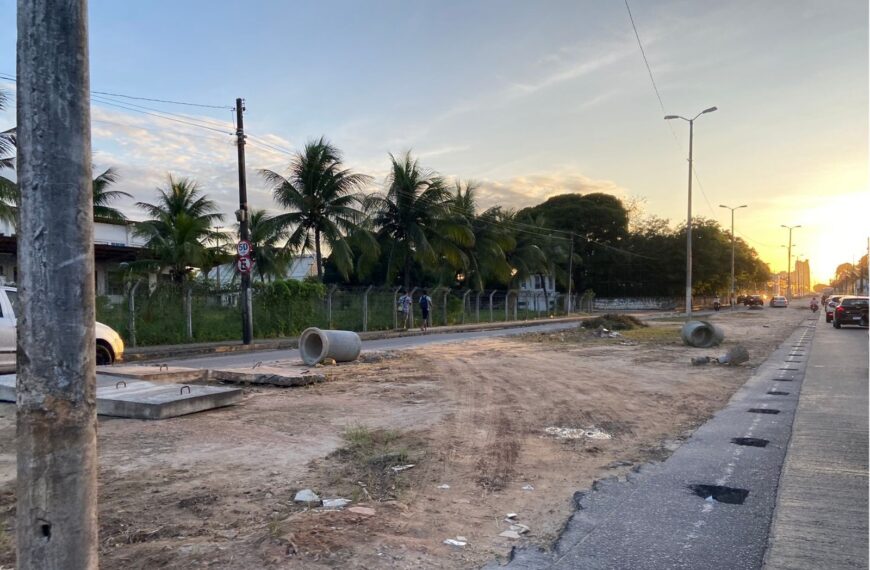 Obras na avenida Jerônimo Câmara interditam três faixas e alteram trânsito em Natal