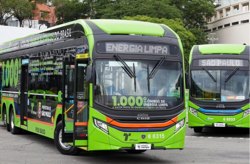 Ônibus elétricos registram alta de 92,5% nos emplacamentos no Brasil no primeiro semestre de 2026