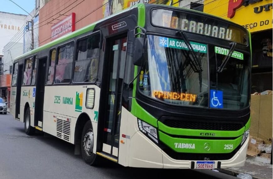 Caruaru passa a ter transporte coletivo gratuito aos domingos