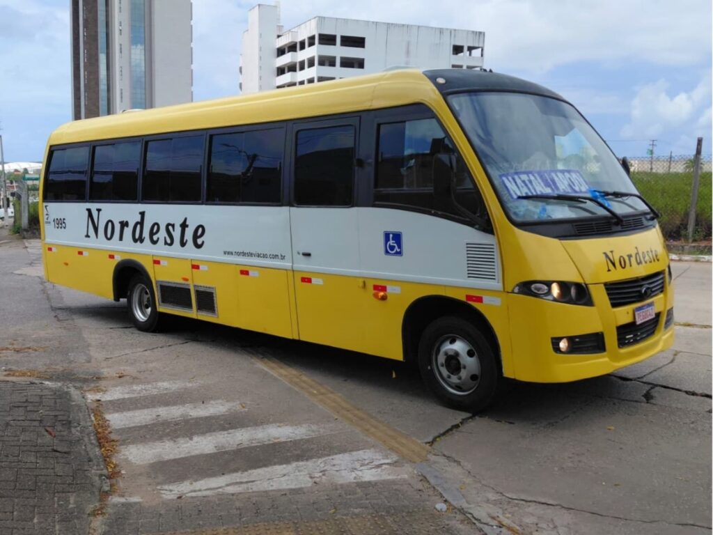 Viação Nordeste substitui ônibus de 2013 por veículo mais velho, fabricado em 2010