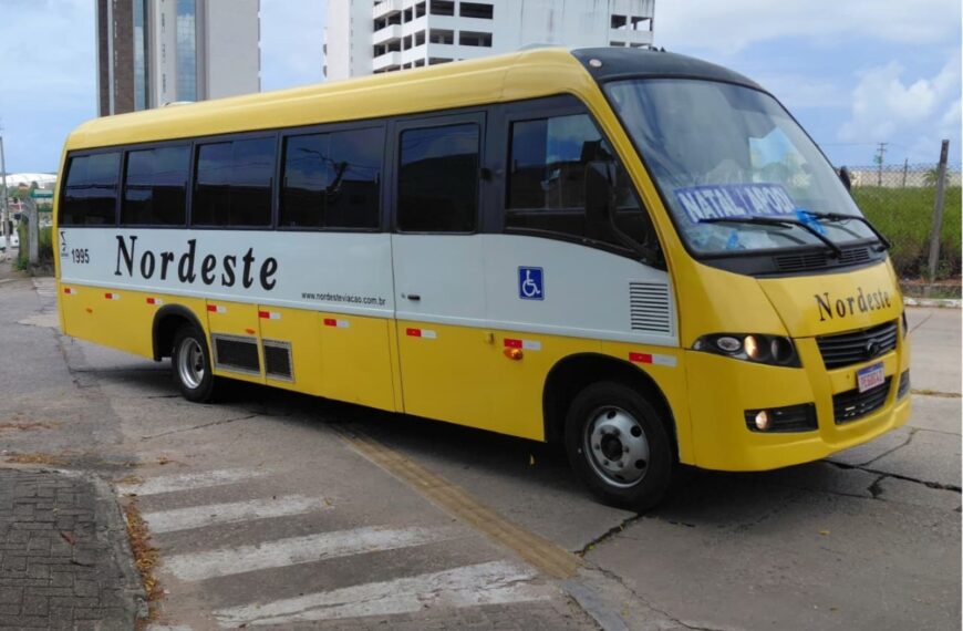 Viação Nordeste substitui ônibus de 2013 por veículo mais velho, fabricado em 2010